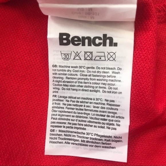 BENCH Men’s Size Medium Red Short Sleeved Preppy Polo Casual Relaxed Gol… - Picture 5 of 9